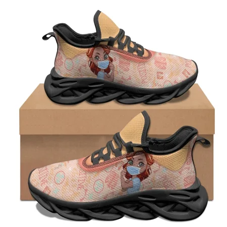 

New Trendy Medical Nursing Shoes Custom Name Fashion Breathable Sneakers Summer Autumn Non-slip Casual Flat Shoes