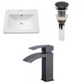 thumbnail image 1 of American Imaginations 21-in. W 1 Hole Ceramic Top Set In White Color - Drain Incl. AI-33081, 1 of 9