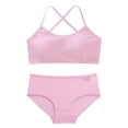 thumbnail image 5 of LYMAYTER Girls Comfort Wirefree Training Bras Seamless Cami Bralette And Underwear Set, 5 of 8