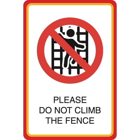 please do not climb the fence print no climbing picture business