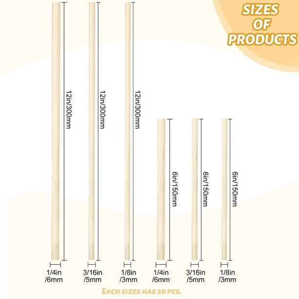 Dowel Rods Color and UPC Bar Coded Wooden Dowel Rods