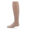 thumbnail image 3 of MeMoi Girls Shimmery Cotton-Rich Pointelle Textured Lurex Fashion Tights - Girls - Female, 12M-18M, Gold, 3 of 7