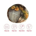Adobk Bucket Flower Cow Print Shower Cap Large Shower Cap for Women