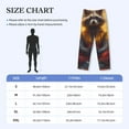 thumbnail image 2 of Salouo Sunset Flower Meditating Raccoon Print Pajama Pants for Men, Lounge Pants Elastic Waistband Casual Men's sleepwear Loungewear Sleep Pajama Pant -XX-Large, 2 of 7