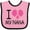 Pink and Black, variant on Inktastic Breast Cancer Nana Boys or Girls Baby Bib