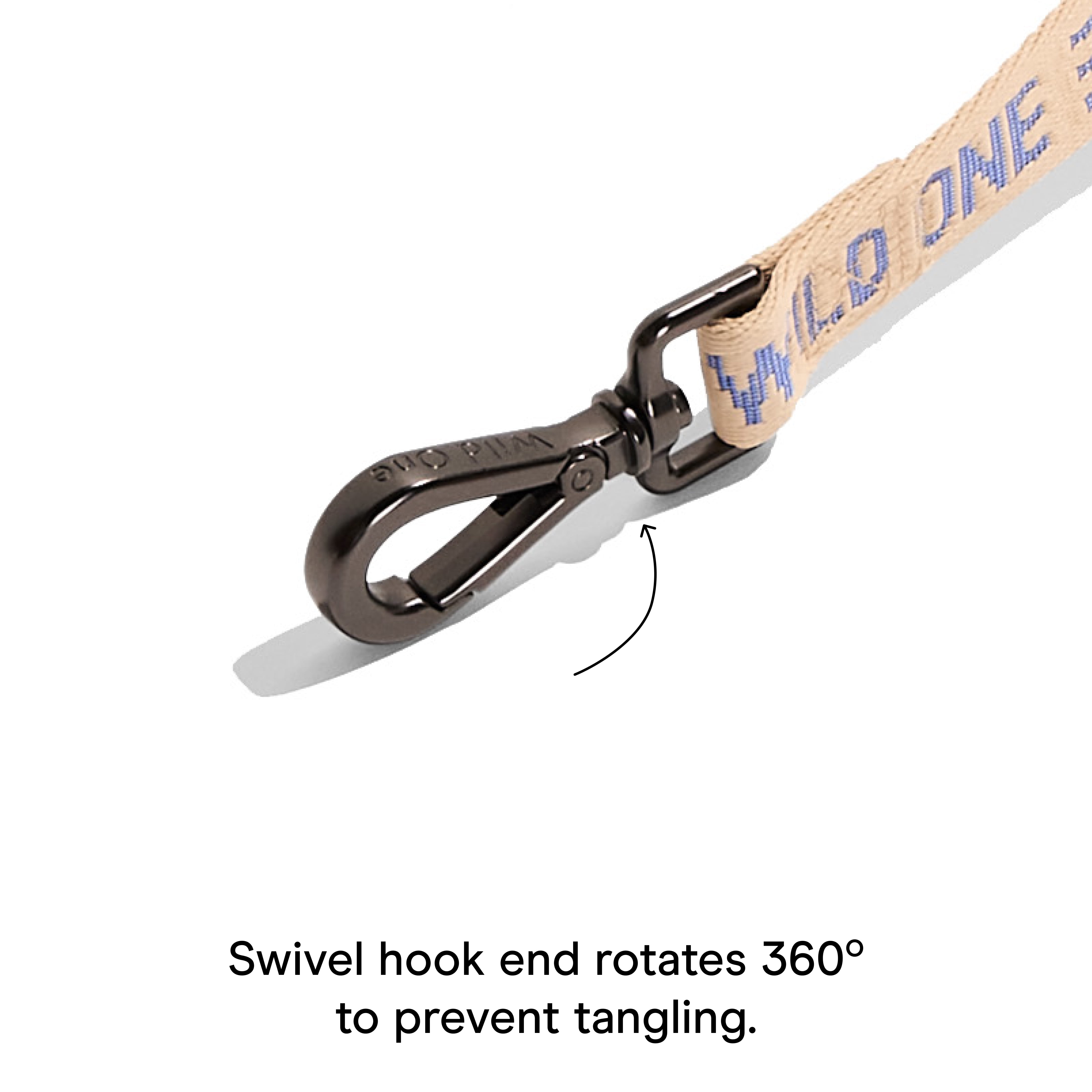 Wild One 6ft Heavy Duty Lightweight Nylon Dog Leash, Retro Tan Colorblock