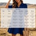 thumbnail image 5 of Kukoosong Women's Collared Button Down Shirt Dress, Casual Loose A Line Mini Tunic Dress, Relaxed Fit 3/4 Sleeve Dress for Summer Beach Wear, 5 of 7