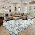 thumbnail image 5 of Ultrug Vintage Rugs Modern Area Rug Washable Indoor Carpet for Bedroom Living Room Home Decor,5'x7',Light Gray, 5 of 7