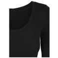 thumbnail image 4 of KOGMO Womens Long Sleeve Crop Top Solid Round Neck T Shirt, 4 of 8