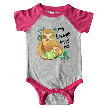 

Inktastic My Gramps Loves Me Cute Sloth and Baby Gift Baby Boy or Baby Girl Bodysuit
