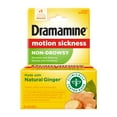 Dramamine NonDrowsy, Motion Sickness Relief, Made with Natural Ginger