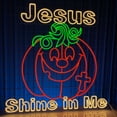 thumbnail image 3 of Handmadetneonsign Jesus Shine In Me Neon Sign, Pumpkin Halloween Wall Art Decor, Halloween Wall Decor, 3 of 5