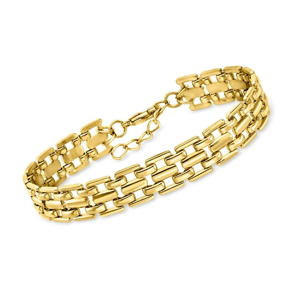 Ross-Simons 14kt Yellow Gold-Plated Panther-Link Bracelet, Women's, Adult