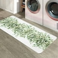 thumbnail image 6 of Kitchen Rugs and Mats,Green Eucalyptus Gradient Leavesl 2 Piece Anti Fatigue Area Runner Rug Set Comfort Standing Floor Mat,Country Plant on White Non Slip Absorbent Doormats for Laundry/Bathroom, 6 of 6