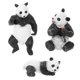 thumbnail image 1 of Cute Panda Figurines Assorted Color Educational Tool For Nursery Room 3Pcs, 1 of 5
