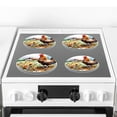 thumbnail image 5 of Decorative Stove Burner Covers 4 Pcs Metal Round Stove Burner Covers 8Inch And 10Inch for Home Decor Cooktop Decorative ,Farm Bird Rooster Flower Watercolor image, 5 of 6