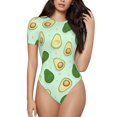 thumbnail image 1 of Fotbe Avocado Body de Mujer con Cuello Redondo y Mangas Cortas, Sin Mangas Ajustado, Suave, Cómodo y Básico-Small, 1 of 7