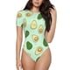 thumbnail image 1 of Balery Avocado Body de cuello redondo de manga corta para mujer Tops de manga corta Tops básicos-Large, 1 of 7