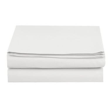 Elegant Comfort Fitted Sheet Wrinkle-Free 1500 Series 1-Piece Fitted Sheet, Full Size, White