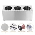 thumbnail image 4 of Unique Bargains Stainless Steel Cylinder Flatware Silverware Utensil Holder Countertop Flatware Organizer (3 Holes), 4 of 6