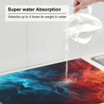 thumbnail image 5 of Honeii Red And Blue Fire print Super Absorbent Coffee Bar Mat Hide Stain Coffee Maker Mat for Countertops Coffee Pot Dish Drying Mat for Kitchen Counter, 5 of 7