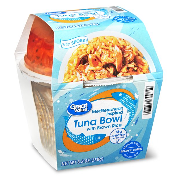 Great Value Mediterranean Inspired Tuna Bowl with Brown Rice, 8.8 oz
