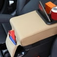thumbnail image 3 of Car Armrest Center Console Boxes PU Leather Cup Holder Storage Bra NEW χм, 3 of 9