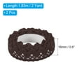thumbnail image 2 of Unique Bargains 0.6' Wide 2 Yards Self Adhesive Lace Tape Ribbon Stickers Masking Cotton Decorative for Craft, Coffee 2 Pack, 2 of 8