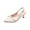 White, variant on Womens Ladies Block Heel Pointed Toe Cross Strap Two Part Mary Jane Court Shoes Sandals White 7