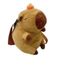 thumbnail image 3 of amagogo Plush Capybara Backpack Funny Casual Lightweight Fashion Stuffed Animal Backpack Brown, 3 of 9