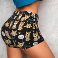 thumbnail image 4 of Balery Cute Dogs Corgi Pantalones cortos de entrenamiento estampados para mujer, sin costuras, ajustados, para gimnasio, yoga, correr, deportes, ejercicio activo, fitness.-XX-Large, 4 of 8