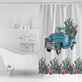 thumbnail image 2 of Shower Curtains Sets for Bathroom Decor Blue Truck with Cactus Waterproof Bathroom Curtain with Hooks, Tropical Plant Flower for Bathroom Decor,60x72IN, 2 of 7