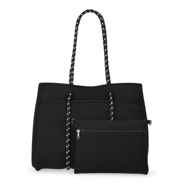 No Boundaries Women's Neoprene Beach Tote Bag, Black