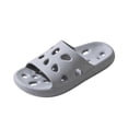 thumbnail image 3 of Men Shower Slippers Mens Slippers Quick Dry Non Slip Waterproof Lightweight EVA Soft Cushioned Wide Fit for Bathroom Gym Pool Dorm Indoor Outdoor,Gray 40, 3 of 4