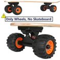 thumbnail image 4 of 4 Pcs All Terrain Off Road Skateboard Longboard Wheels (black+orange), 4 of 5