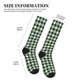 thumbnail image 4 of Sikiie Green White Christmas Tree Lumberjack Plaid 1 Pairs Compression Socks for Men and Women 15-20 mmHg Running Support Socks, 4 of 7