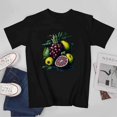 thumbnail image 4 of Fruit Pattern T-shirt Pineapple apple grape T-shirt Illustration Art Aesthetics tees Gift T-shirt, 4 of 5