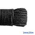 thumbnail image 1 of Langgg Color Hemp Rope Roll Making Tool 100 Cotton rope colorful twine macrame cord string thread Handmade String accessory DIY cord black 2mm x 25m 1Set, 1 of 6