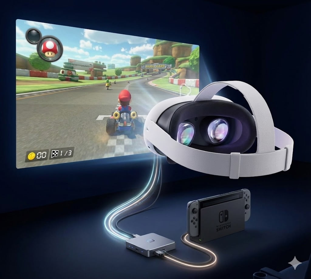Meta Quest 3S 128GB & Nintendo Switch 2 Mario Kart Bundle + 4K