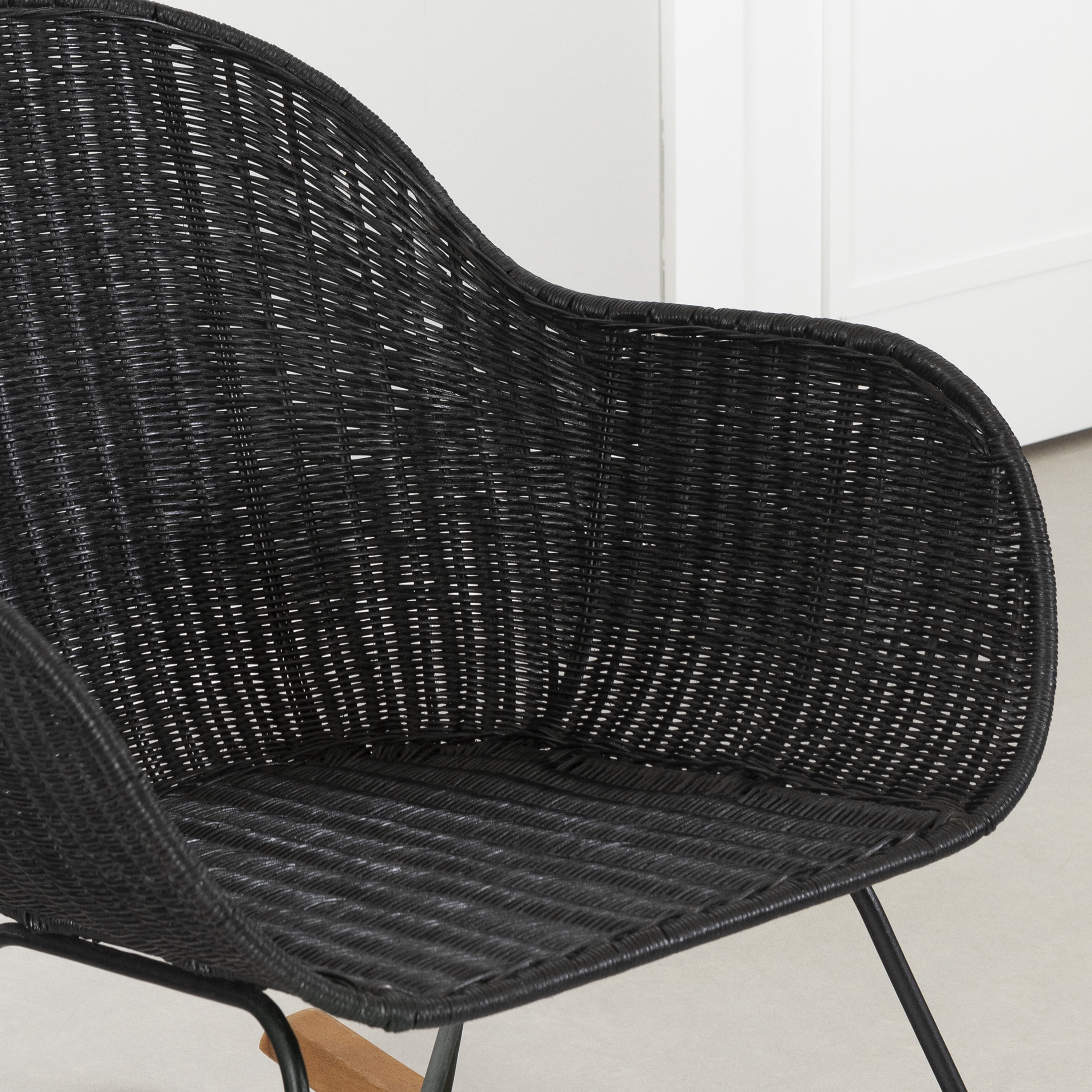 South Shore Balka, Bohemian Harmony Rocking Chair,  Black Rattan