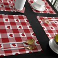 thumbnail image 6 of Valentines Placemats Set of 4 for Dining Table, Washable Farmhouse Placemats Non-Slip Heat-Resistant Kitchen Table Mats for Holiday Parties, 6 of 7