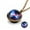 A, variant on Galaxy Necklace Pendant Planet Dome Double System Glow In Dark Glass Jewelry for Cosmic Enthusiasts