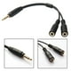 thumbnail image 5 of Adaptador divisor de auriculares con micrófono de 3,5 mm 1 TRRS macho a 2 TRS hembra Y cable de audio Ndcxsfigh  Para estrenar, 5 of 8