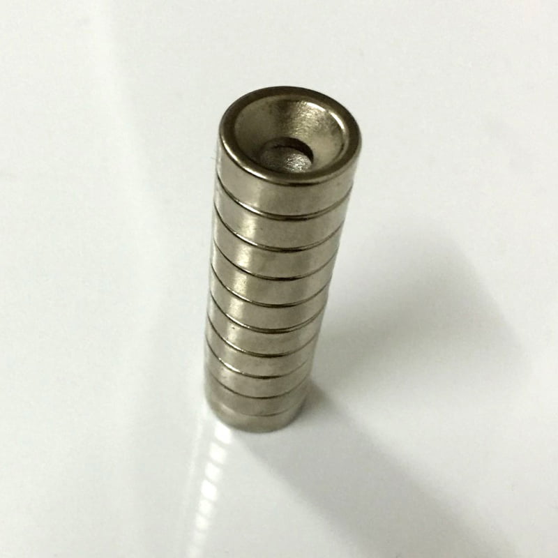 10pcs Strong Ring Magnet D 10*3mm Countersunk Hole:3mm Rare Earth Neodymium N50 