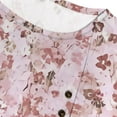 thumbnail image 3 of CLOOCL Plus Size Women Blouse Floral Printed Short Sleeve Shirt Summer T-Shirts, 3 of 6