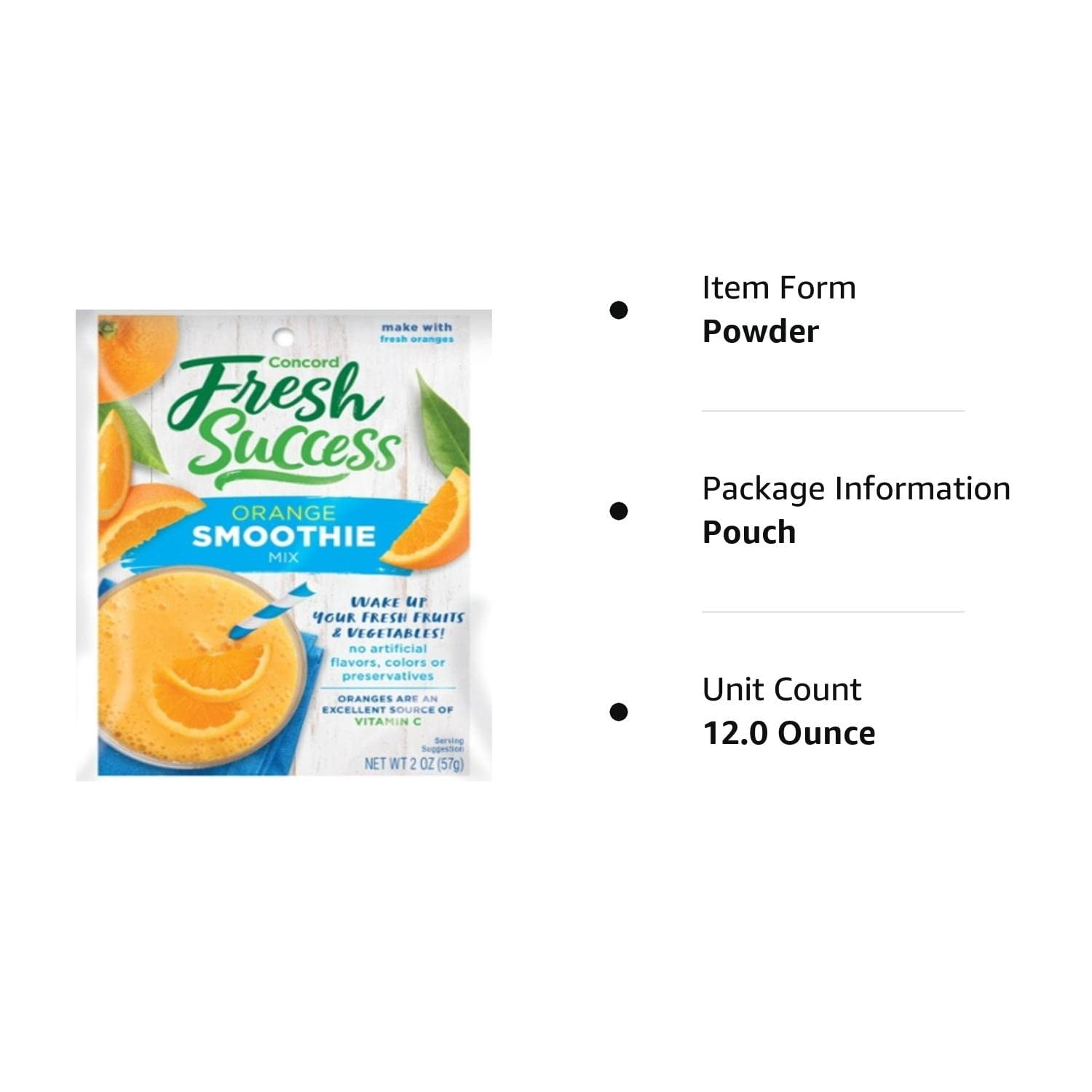 Concord Foods Orange Smoothie Mix, 2 oz