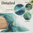 thumbnail image 3 of Turquoise Marble Pillow Protectors with Zipper Standard Size, Ink Painting Modern Abstract Aesthetics Soft Brushed Microfiber Breathable Throw Pillow Covers, Pillowcase for Couch Sofa Bedroom 20"x26", 3 of 9