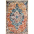 thumbnail image 2 of SAFAVIEH Bristol Waverly Traditional Polyester Area Rug, Blue/Orange, 10' x 14', 2 of 7