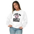thumbnail image 4 of So Empty Inside Donut Sweet Tooth Unisex Plus Fleece Graphic Sweatshirt Brisco Brands 2X, 4 of 5