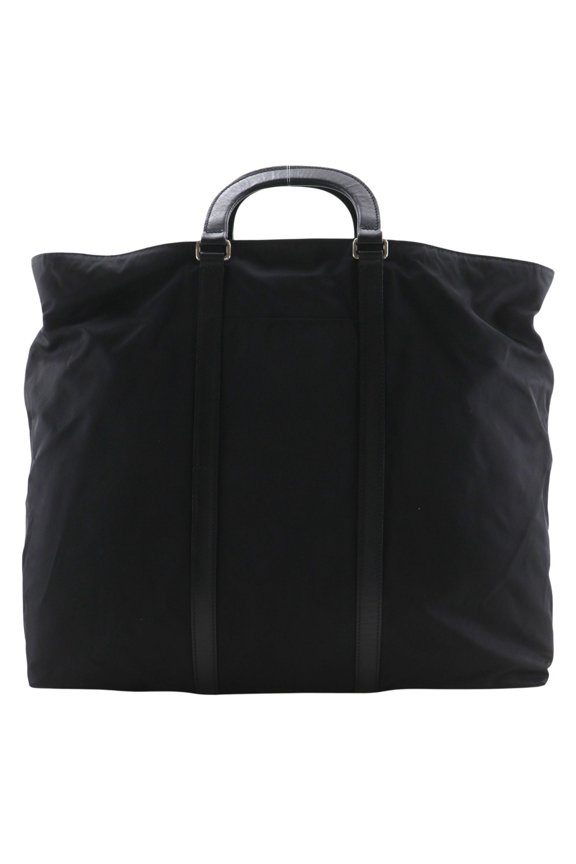 Pre-Owned Prada Tote Bag, Boston Nylon, Black, A4 Size, Unisex